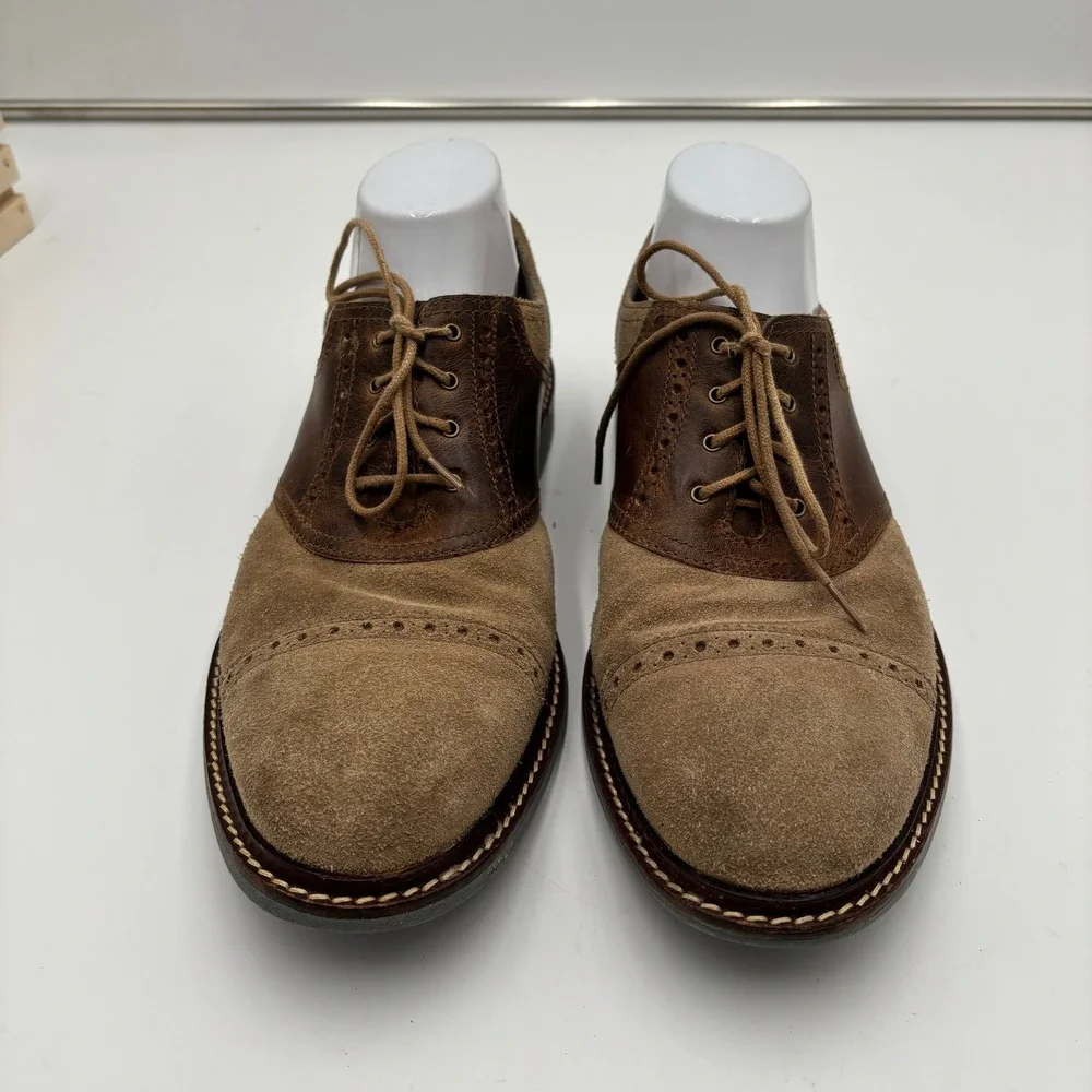 Cole‎ Haan Brown Suede Cap Toe Oxfords Mens 10 NikeAir